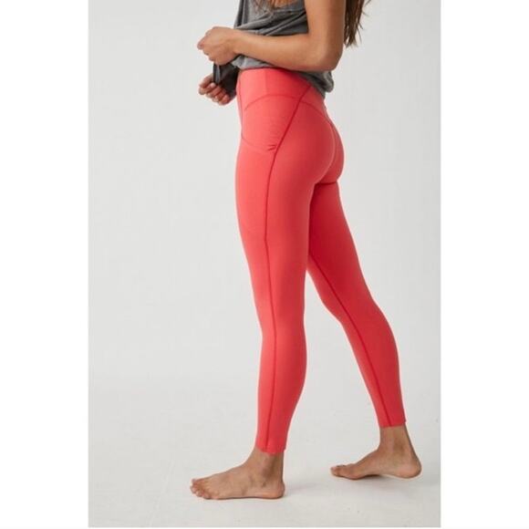 Free People Movement Women's Set The Pace Leggings In Cayenne Size M. NEW - Picture 2 of 14